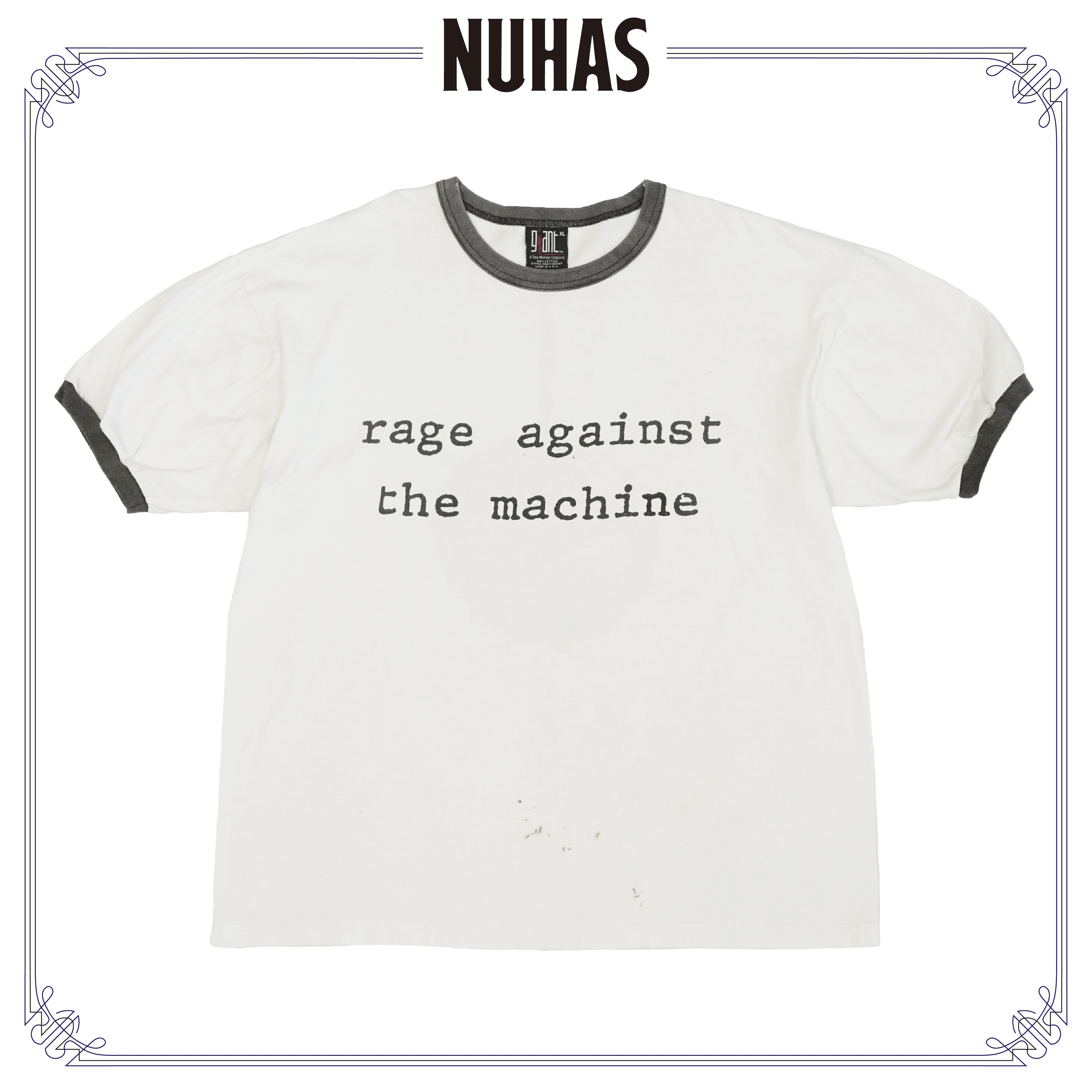 90s RAGE AGAINST THE MACHINE RINGER TEE (NUHAS-0091)